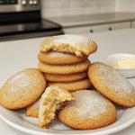 plate of soft sugar cookies coated in sparkling sugar