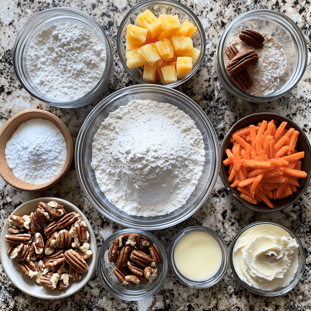 Close-up of moist carrot cake with cream cheese frosting and chopped pecans, slice cut to show tender crumb