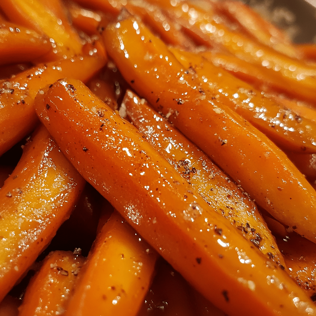 Honey glazed carrots with a sweet and savory glaze