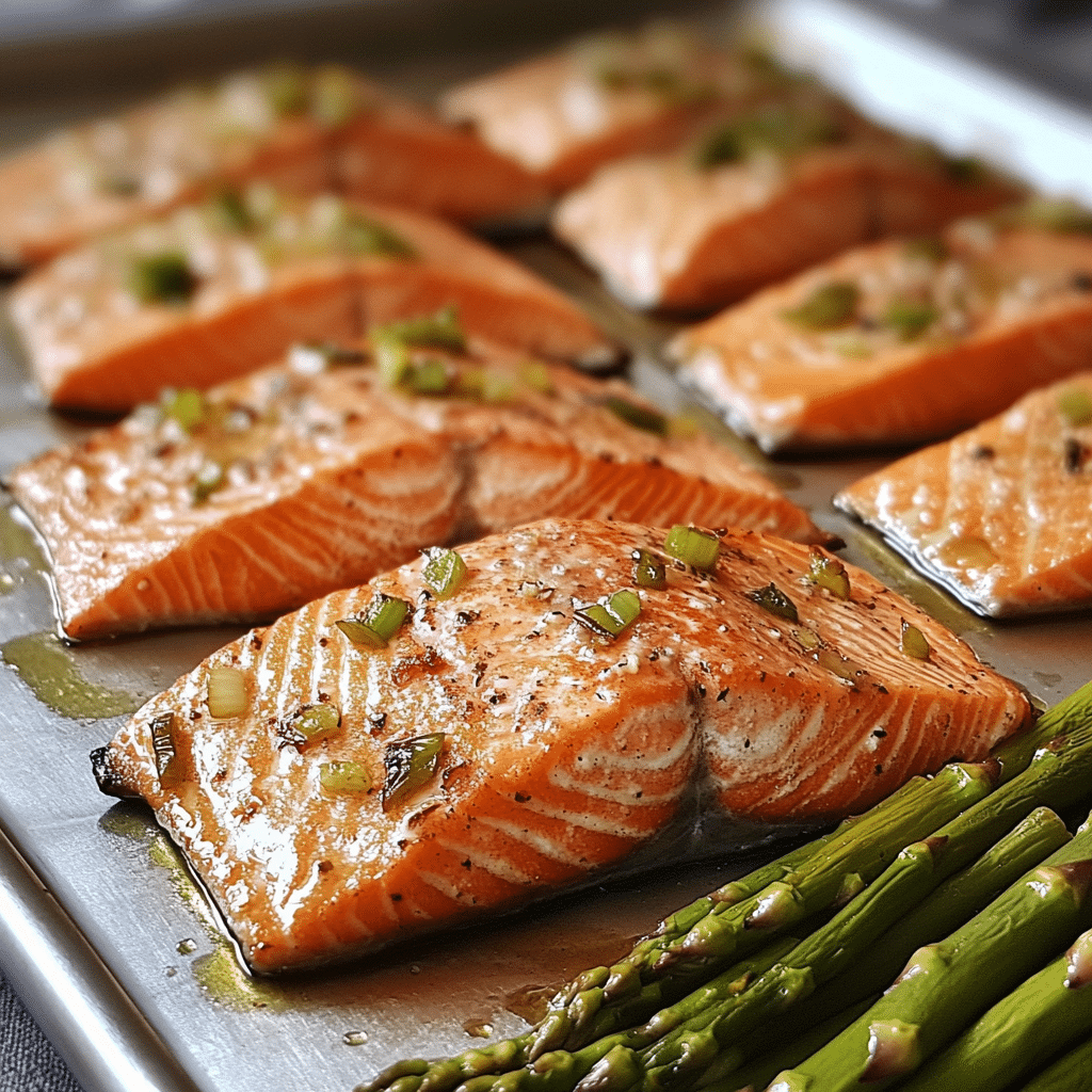 Sheet pan salmon and asparagus, roasted to perfection