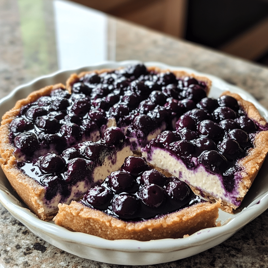 Homemade halal dreamy blueberry cheesecake cvanillable bars recipe in a serving dish in a bright kitchen