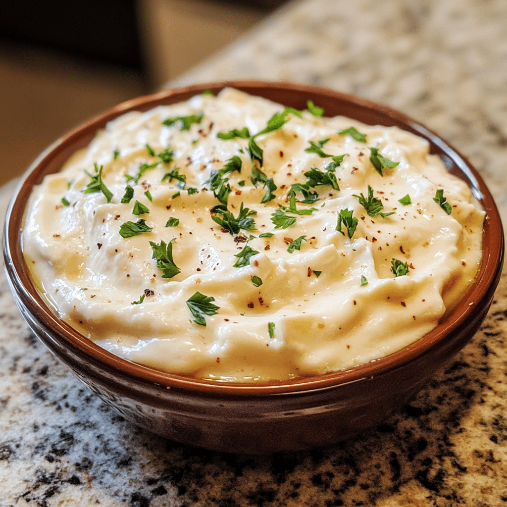 Homemade loaded cream cheese dip in a serving dish in a bright kitchen