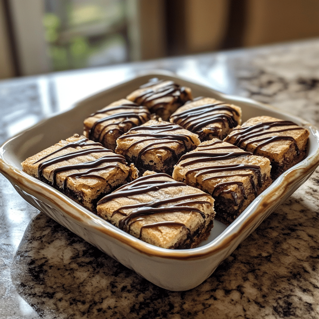 Homemade millionaire shortbread ecossais in a serving dish in a bright kitchen