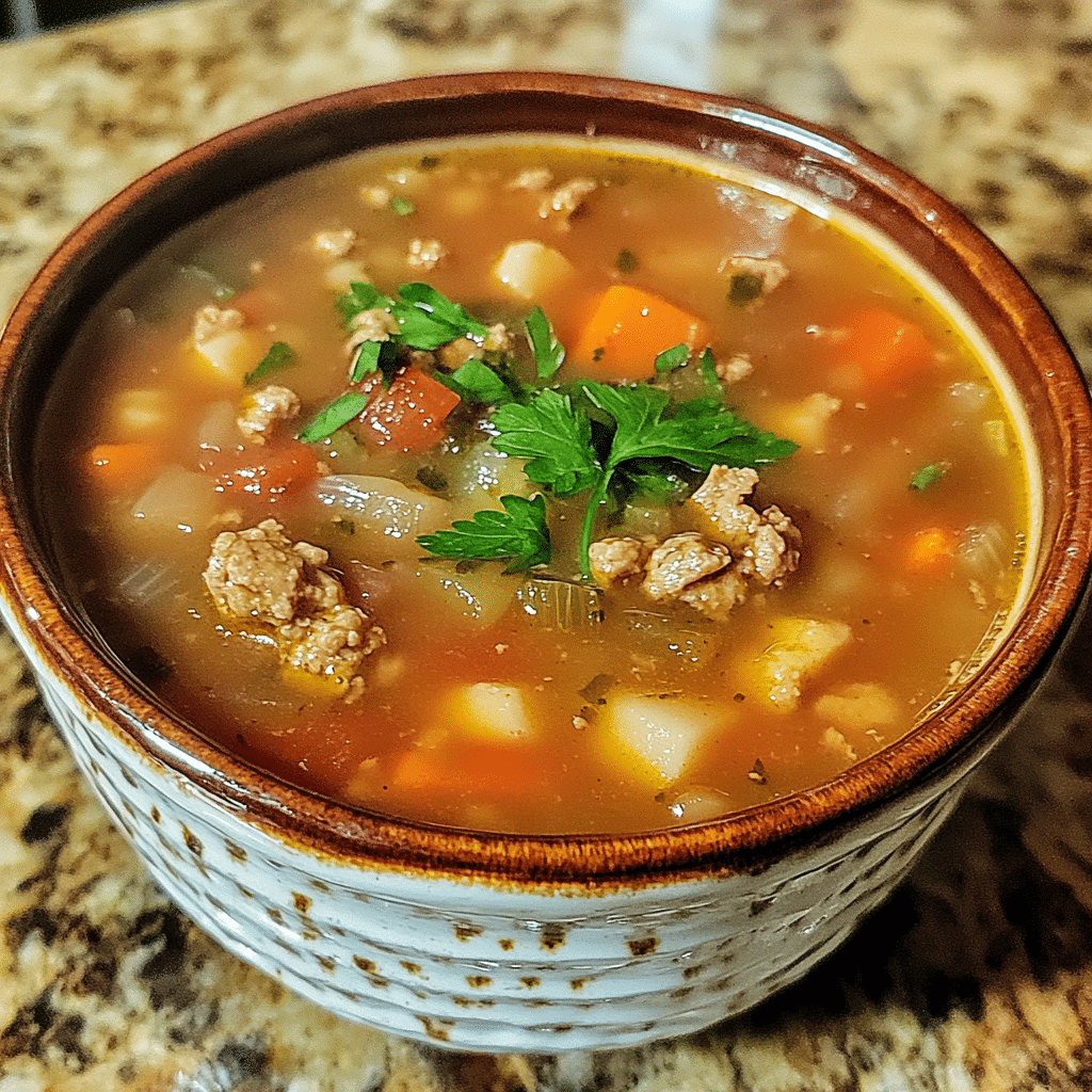 Homemade the best italian wedding soup you'll ever eat in a serving dish in a bright kitchen