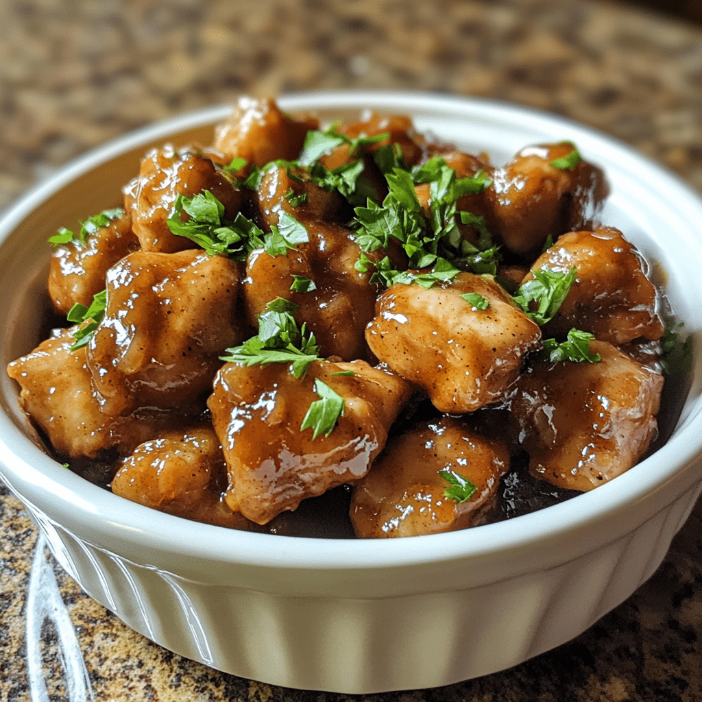 Homemade why is crock pot marry me chicken so good in a serving dish in a bright kitchen