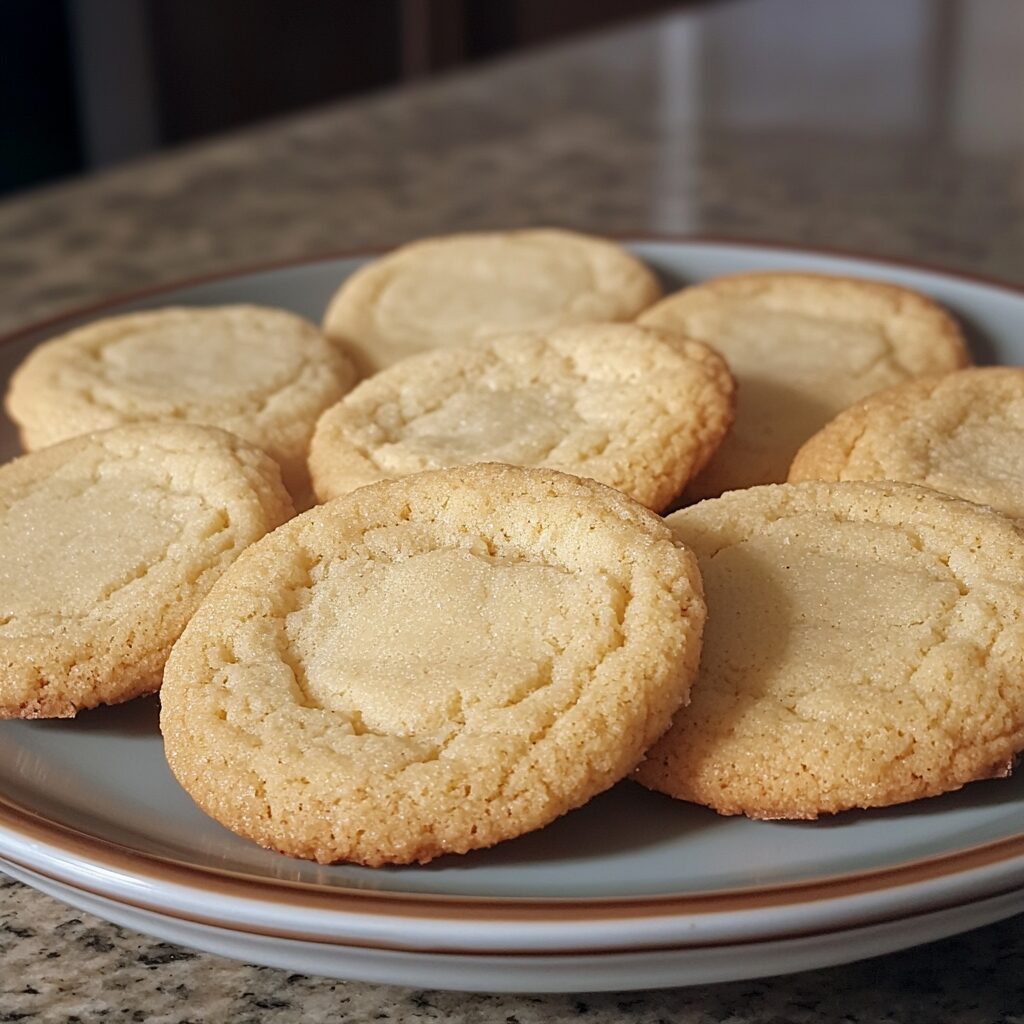 Basic Butter Cookies served on a plate in natural light