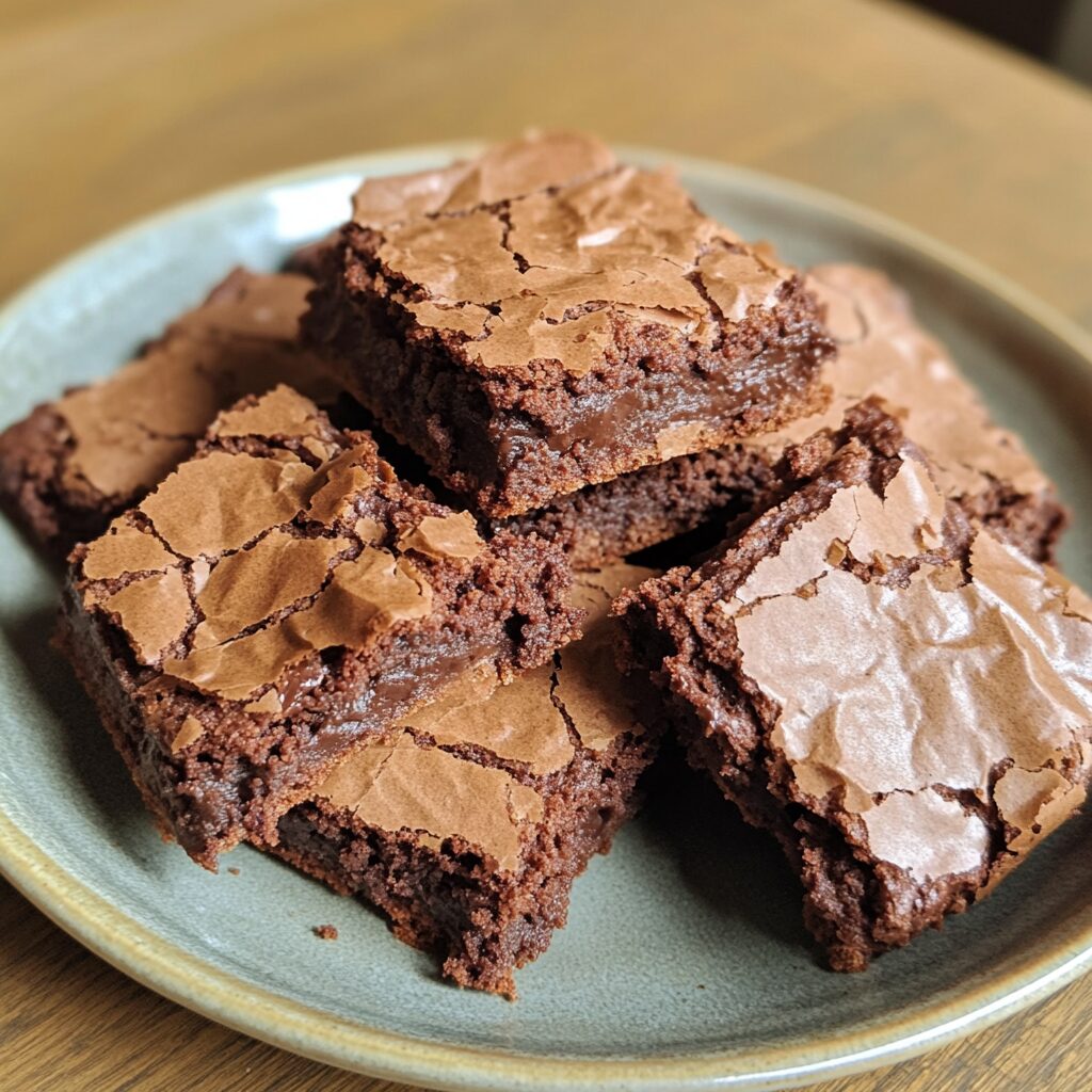 Brownie Cookies served on a plate in natural light
