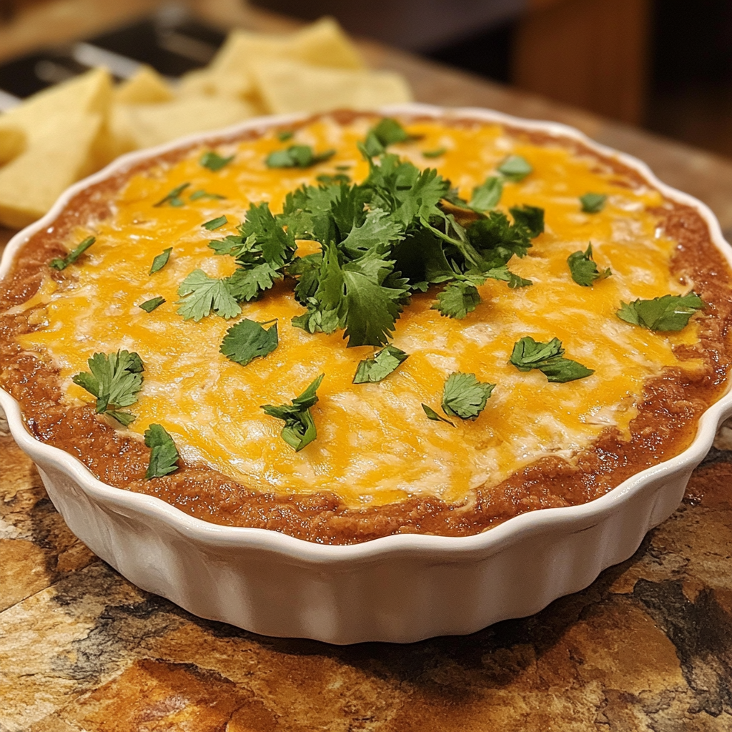 Homemade gringo dip recipe perfect for parties in a serving dish in a bright kitchen