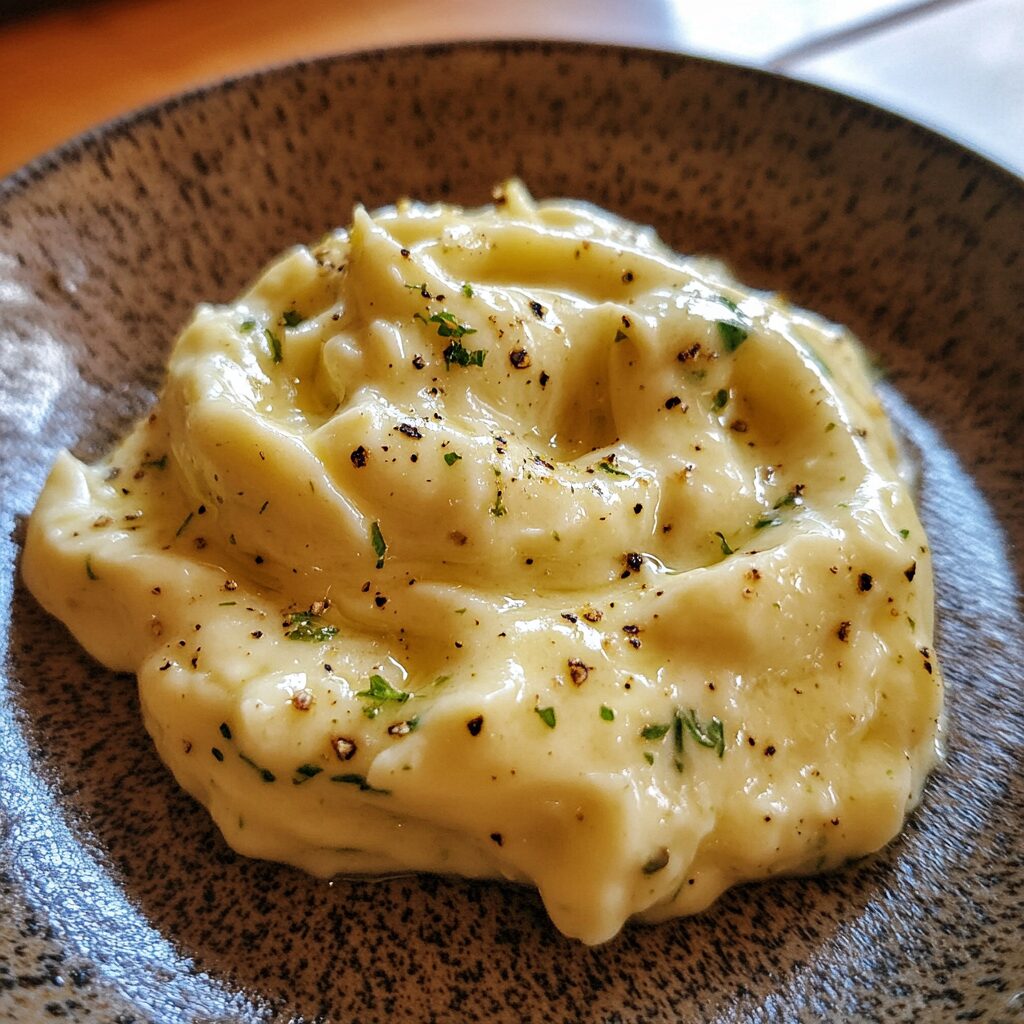 HOW TO MAKE THE BEST GARLIC AIOLI served on a plate in natural light