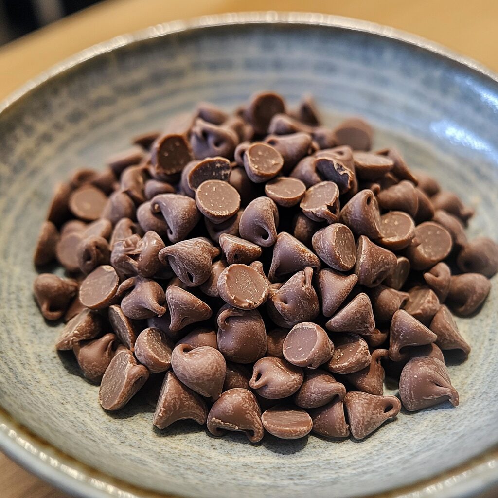 Homemade Two-Ingredient Chocolate Chips served on a plate in natural light