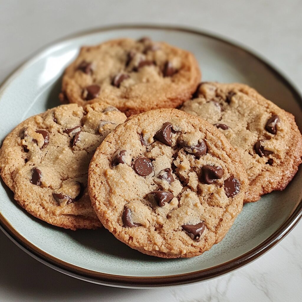 Levain Bakery Chocolate Chip Crush Cookies served on a plate in natural light
