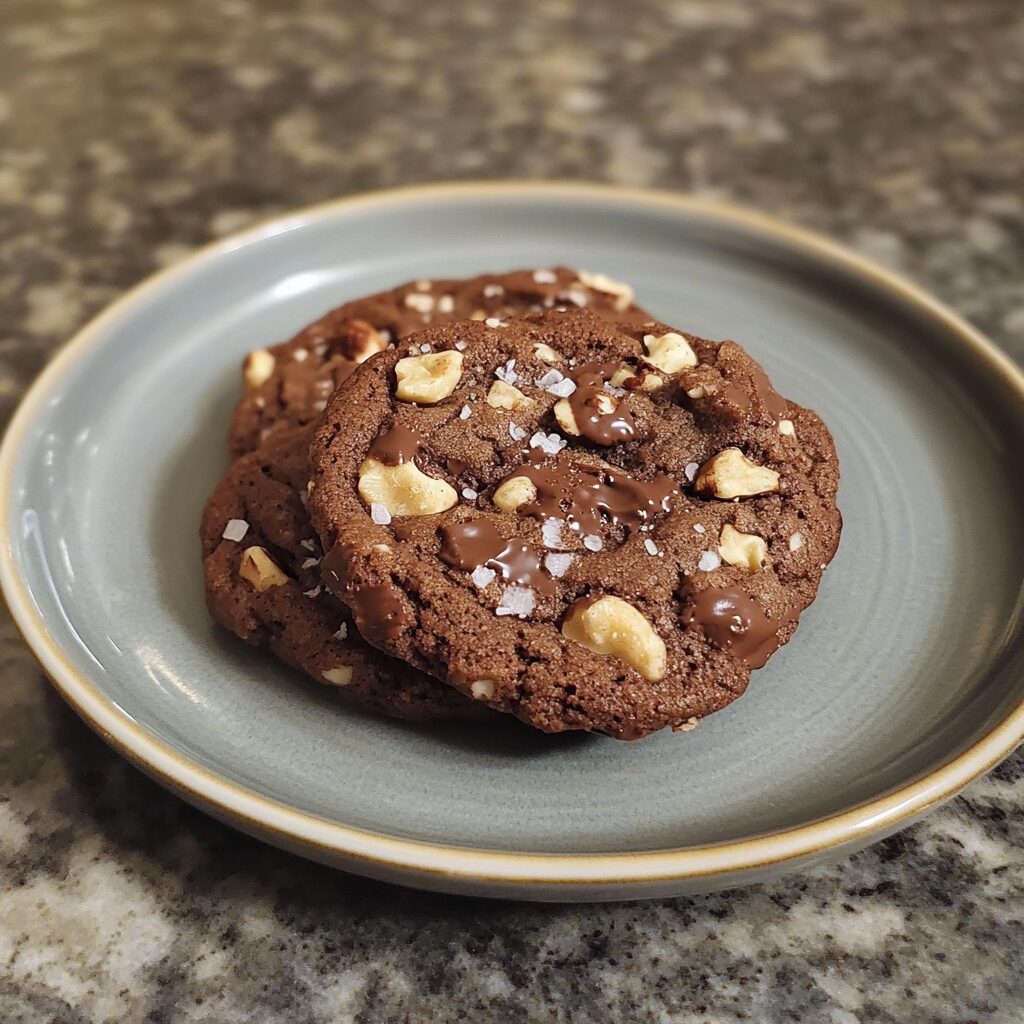 Levain Chocolate Walnut Cookie served on a plate in natural light