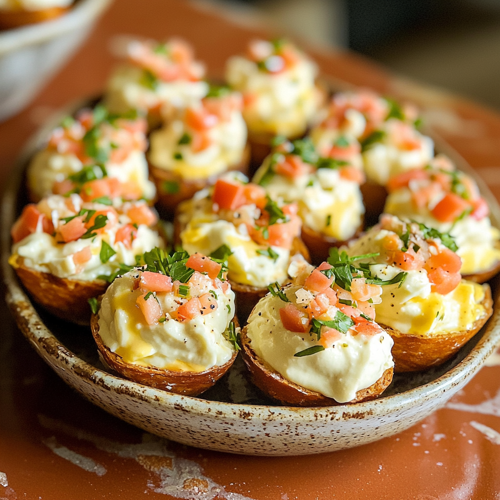 Homemade no mayo, no problem! these easter finger foods are light, easy, and crowd in a serving dish in a bright kitchen
