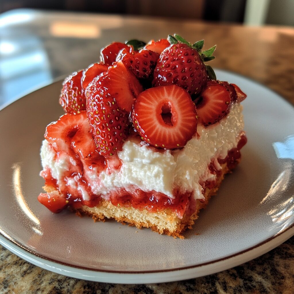 Strawberry Shortcake Recipe Everyone Will Rave About served on a plate in natural light