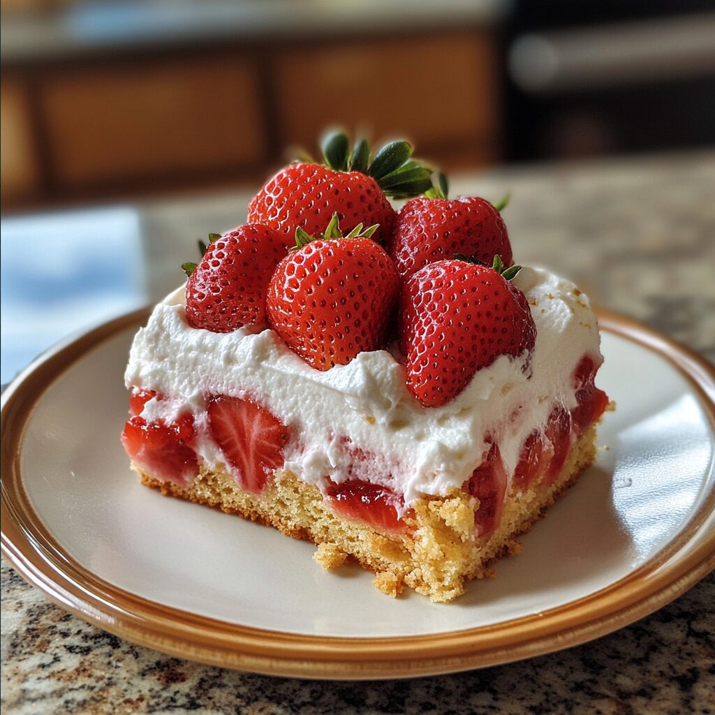 Ultimate Strawberry Shortcake Cake Recipe You'll Love! served on a plate in natural light