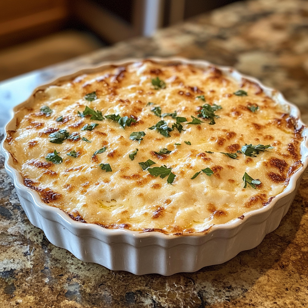 Homemade why the cheesy party dip guests beg you to bring again thanks to ranch in a serving dish in a bright kitchen