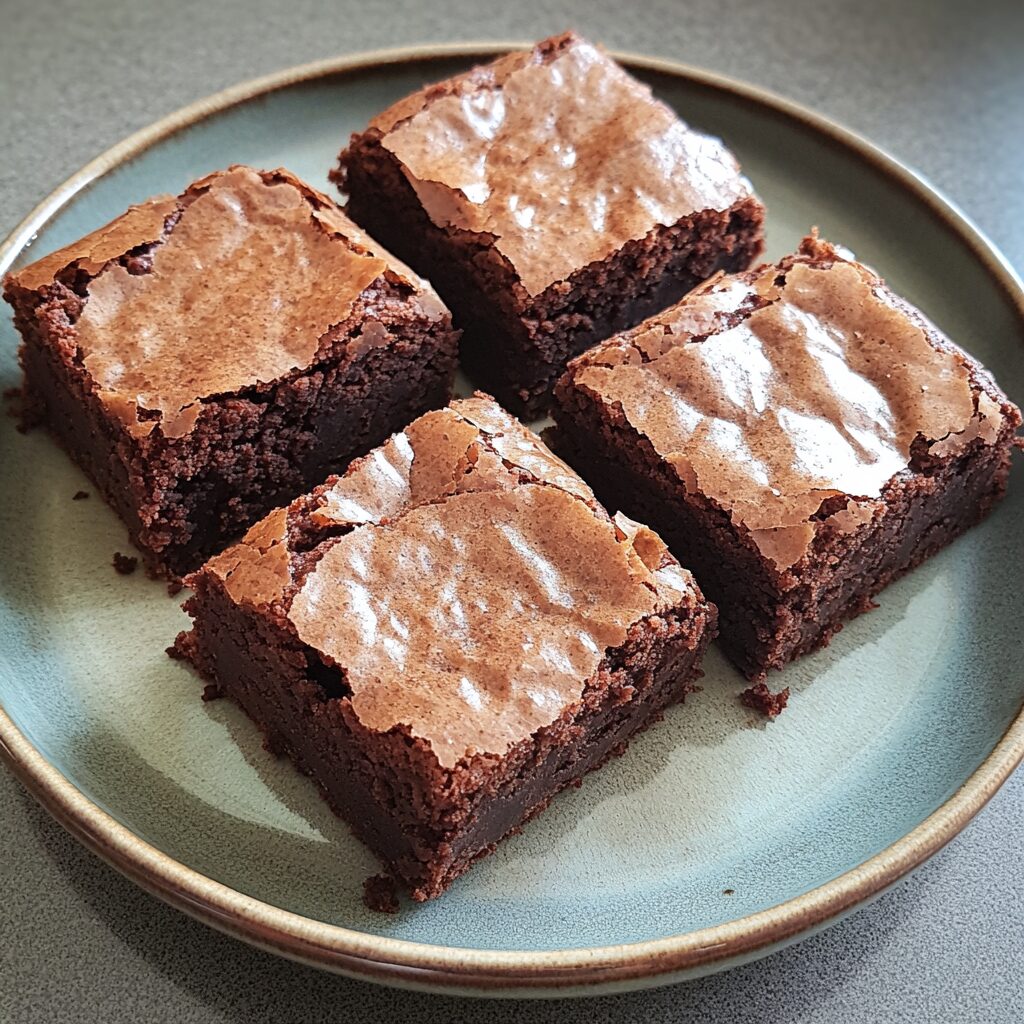 the BEST fudgy brownies served on a plate in natural light