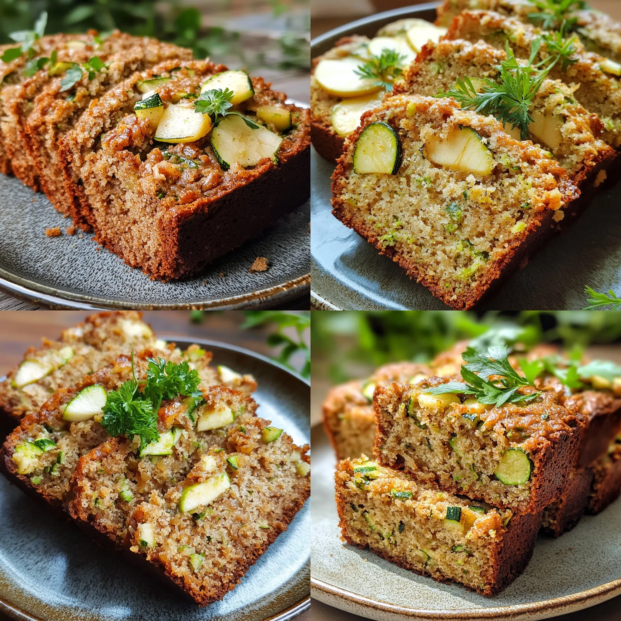APPLE ZUCCHINI BREAD served fresh with rich texture and inviting color