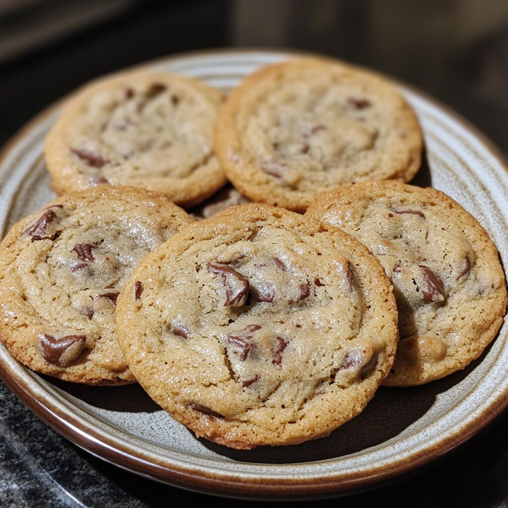 Brookies Cookies served on a plate in natural light