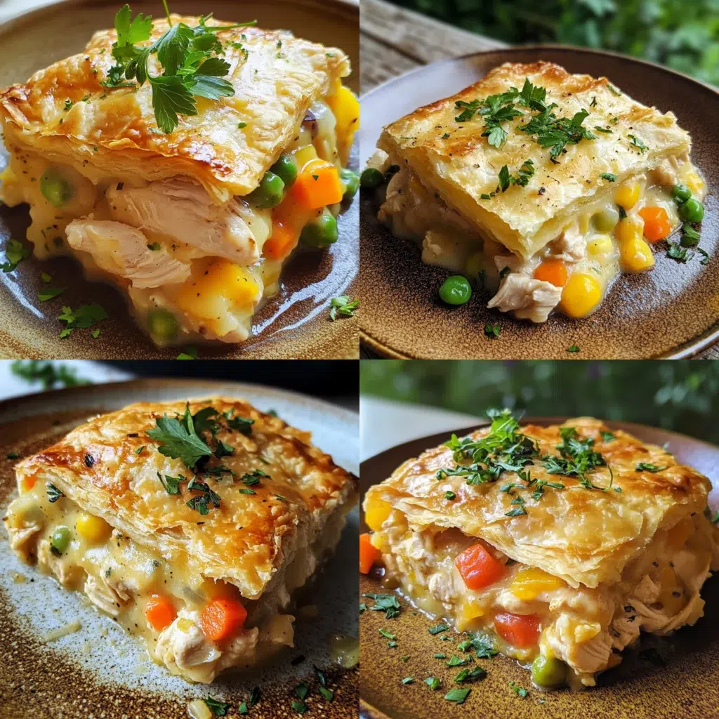 Chicken Pot Pie Recipe (VIDEO) - NatashasKitchen.com served fresh with rich texture and inviting color