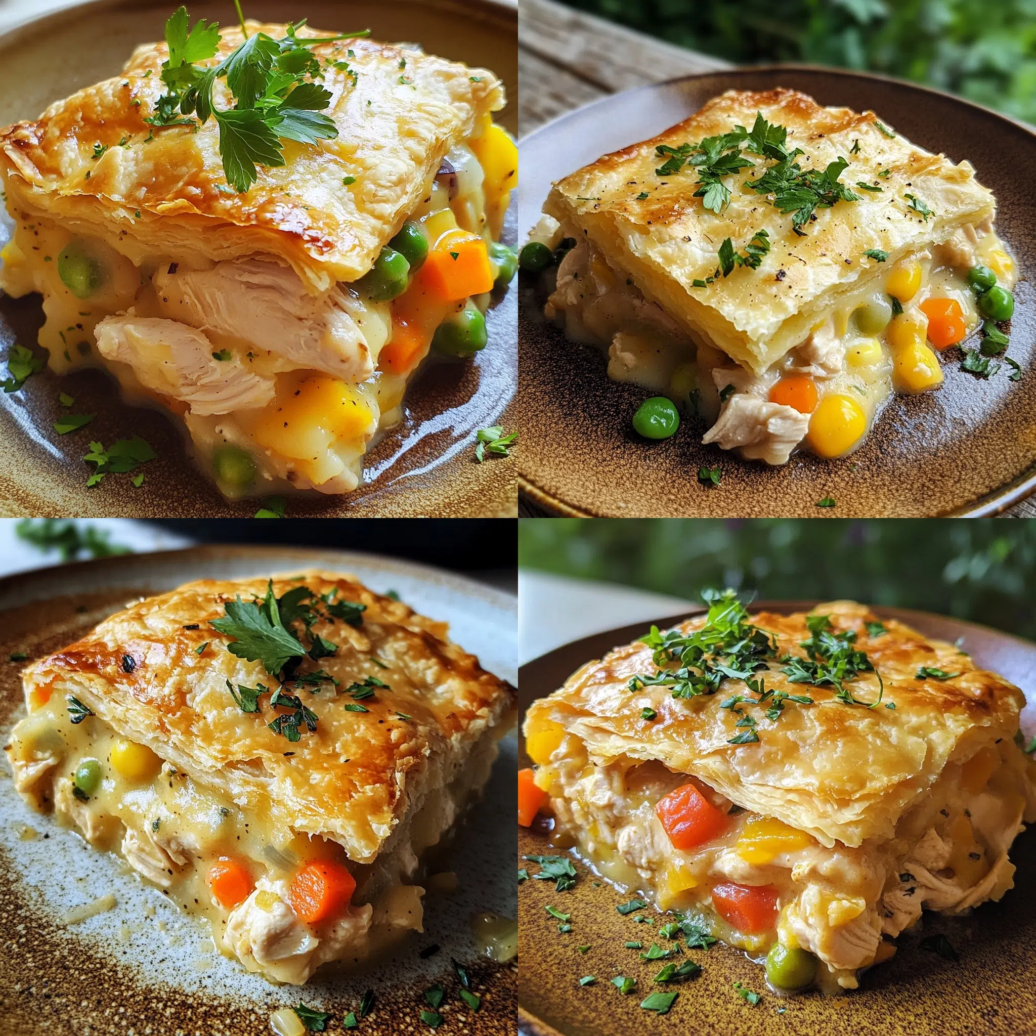 Chicken Pot Pie Recipe (VIDEO) - NatashasKitchen.com served fresh with rich texture and inviting color