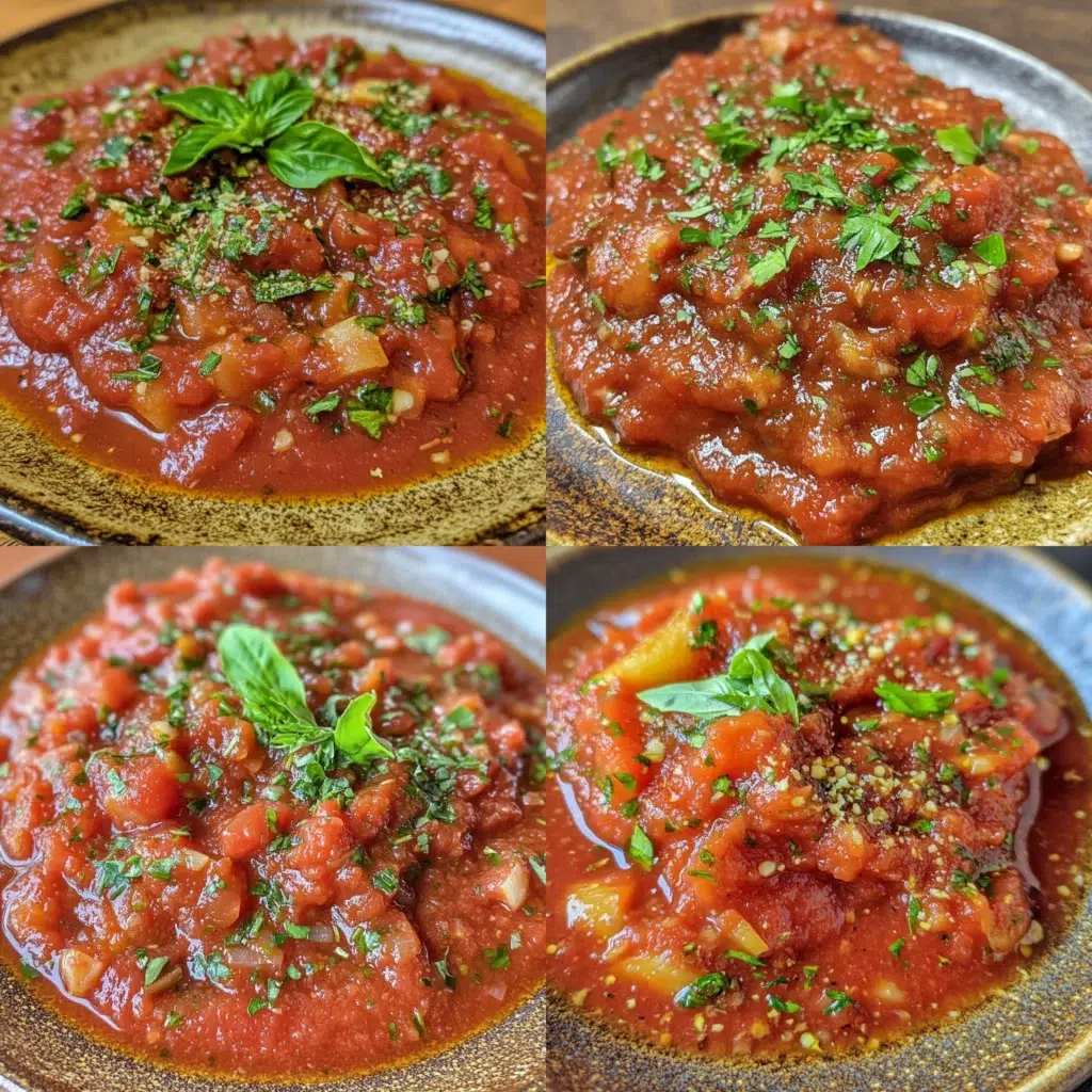 How to Home Can Roasted Roma Pizza Sauce served fresh with rich texture and inviting color
