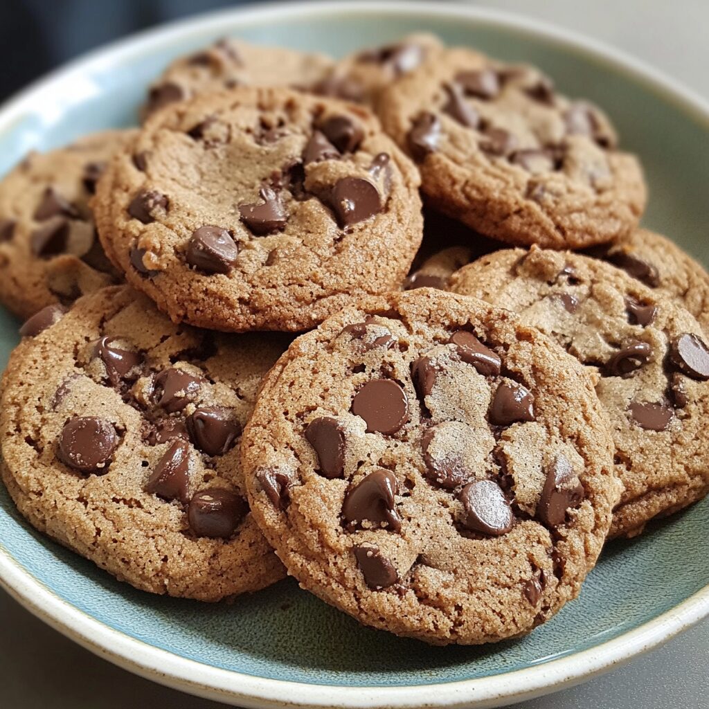 Ina Garten Double Chocolate Chip Cookies Recipe served on a plate in natural light