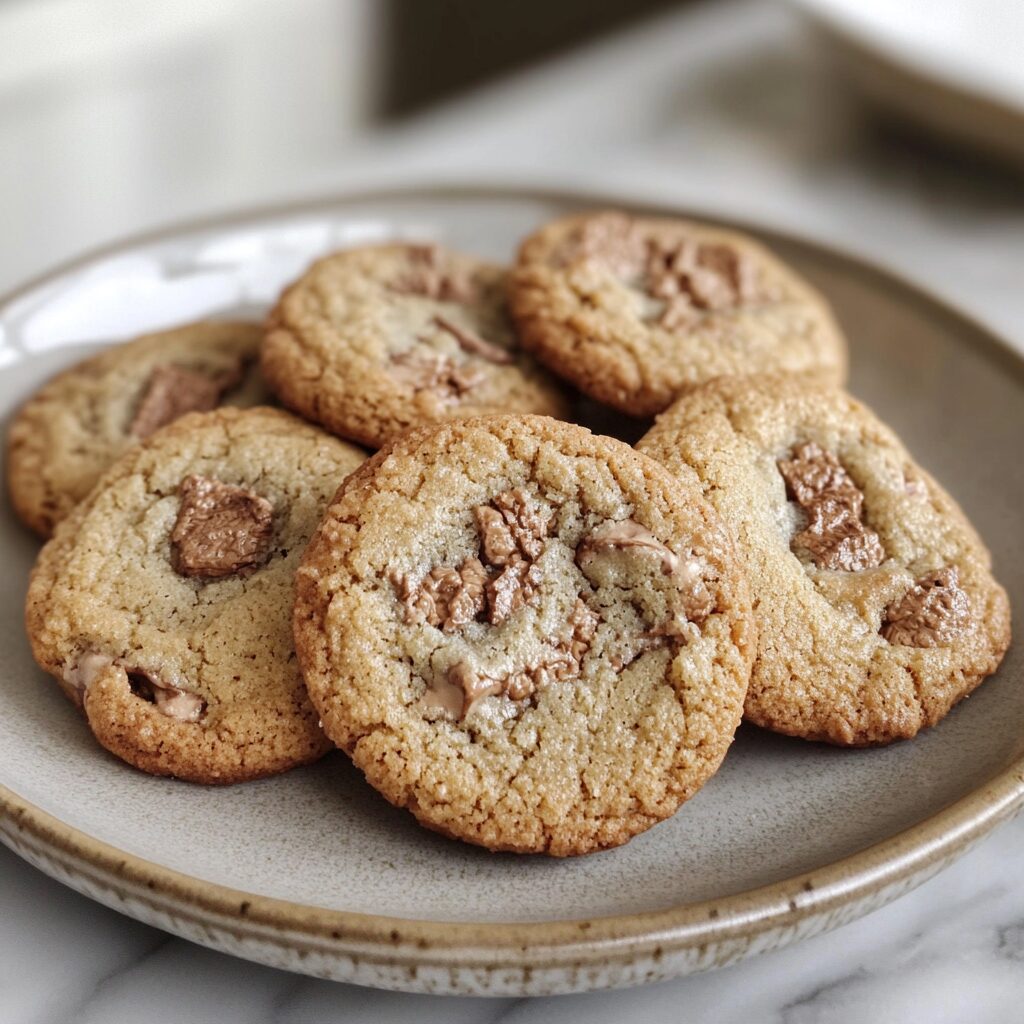 Neiman Marcus Cookies served on a plate in natural light