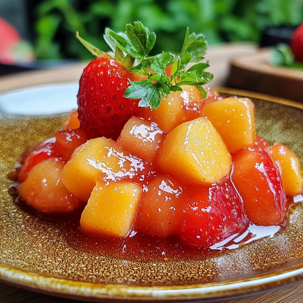 No-Cook Strawberry Peach Jam - Chef in Training served fresh with rich texture and inviting color