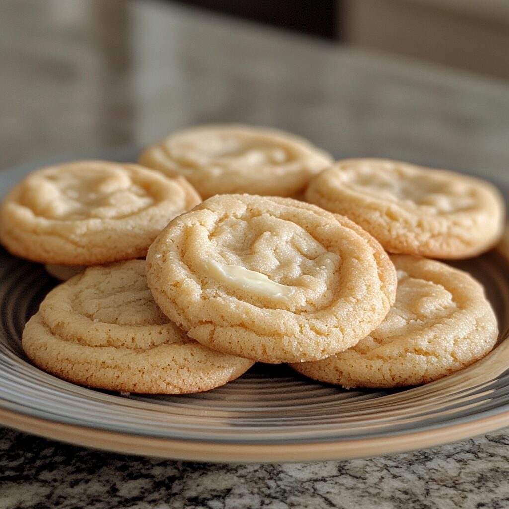 Soft Butter Cookies served on a plate in natural light