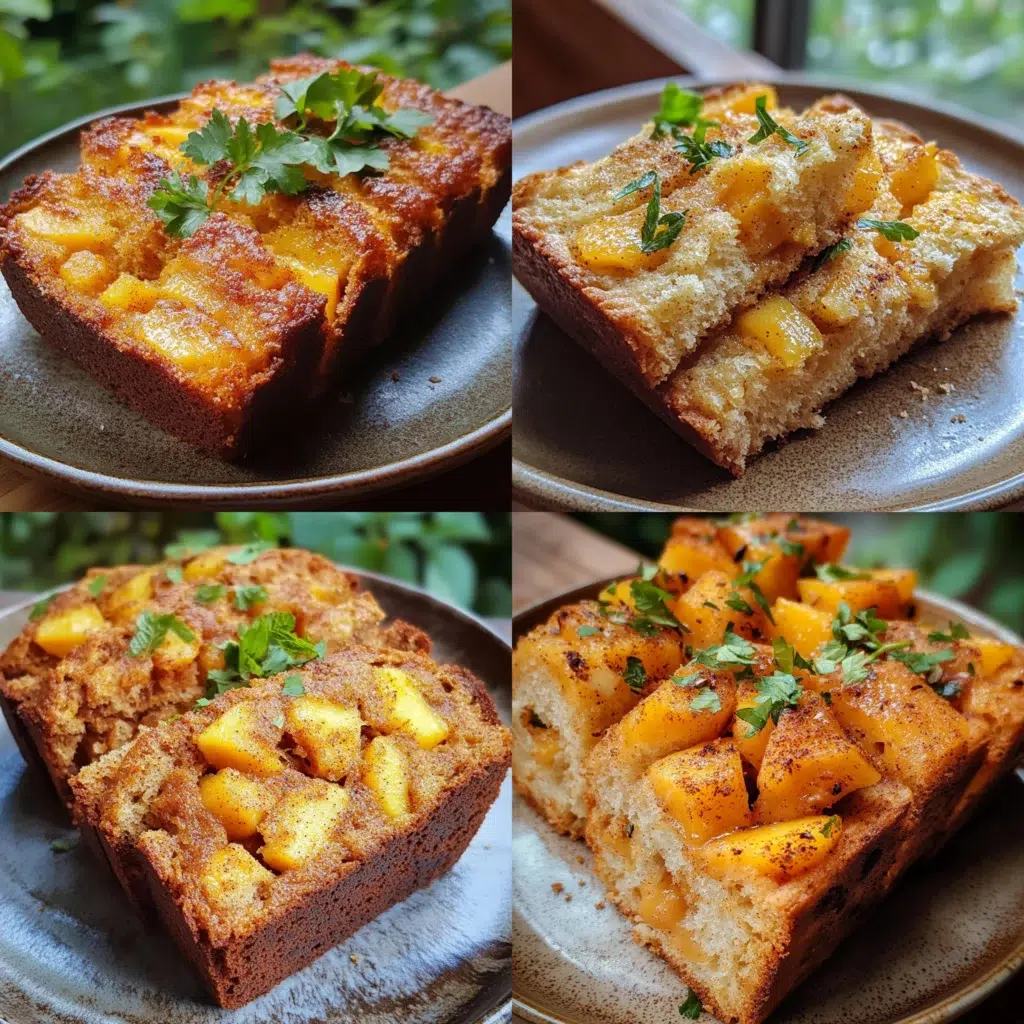 Spiced Peach Bread served fresh with rich texture and inviting color