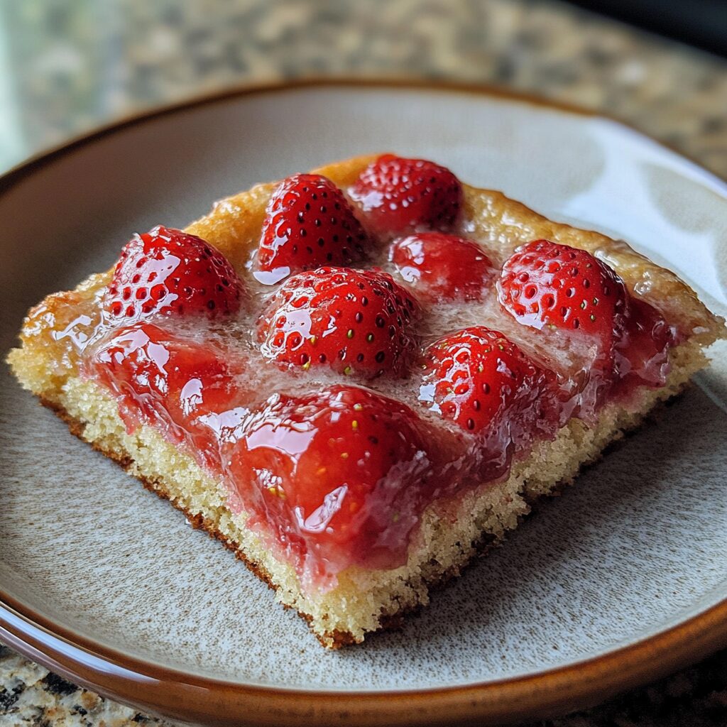 Strawberry Cake Filling (20 Minutes) served on a plate in natural light