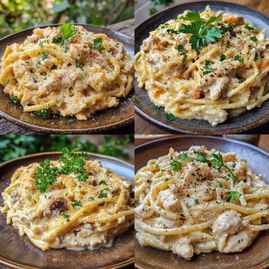 The BEST Chicken Tetrazzini served fresh with rich texture and inviting color