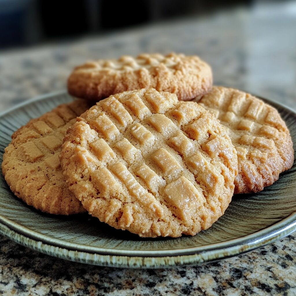 The Best Peanut Butter Cookies from The Food Charlatan. served on a plate in natural light