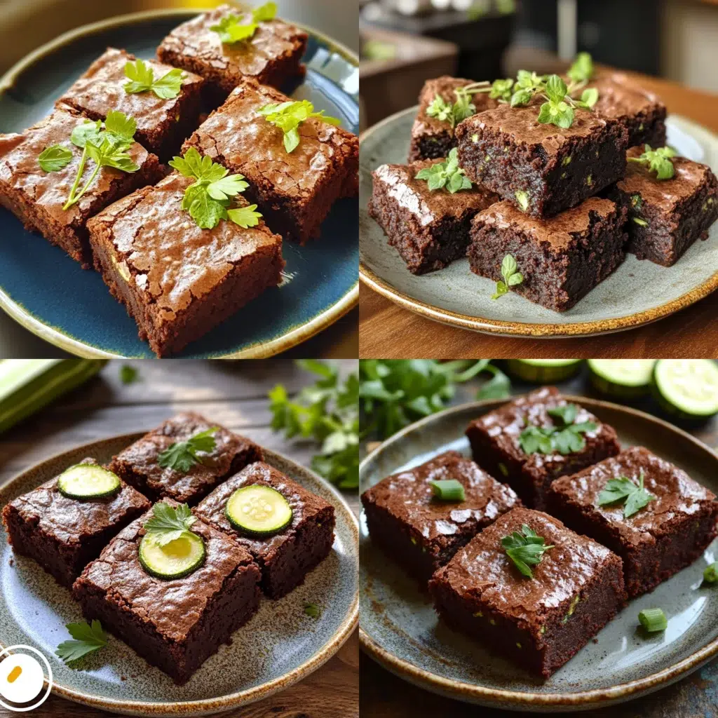 Zucchini Brownies served fresh with rich texture and inviting color